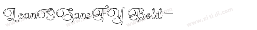 LeanOSansFY Bold字体转换